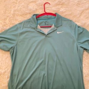 Teal Nike golf polo